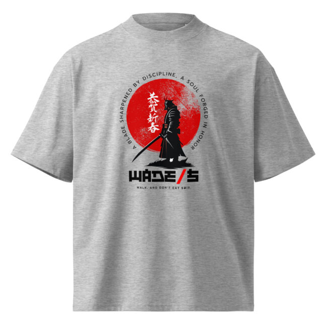 WADE/S Samurai 1 Unisex organic oversized high neck t-shirt