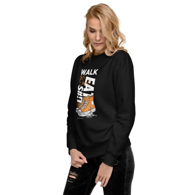 WADE/S Orange Sneaker Unisex Premium Sweatshirt - Image 3