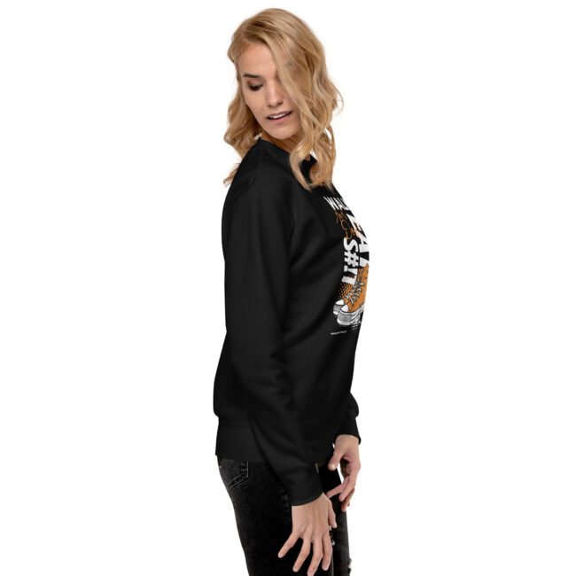 WADE/S Orange Sneaker Unisex Premium Sweatshirt - Image 6
