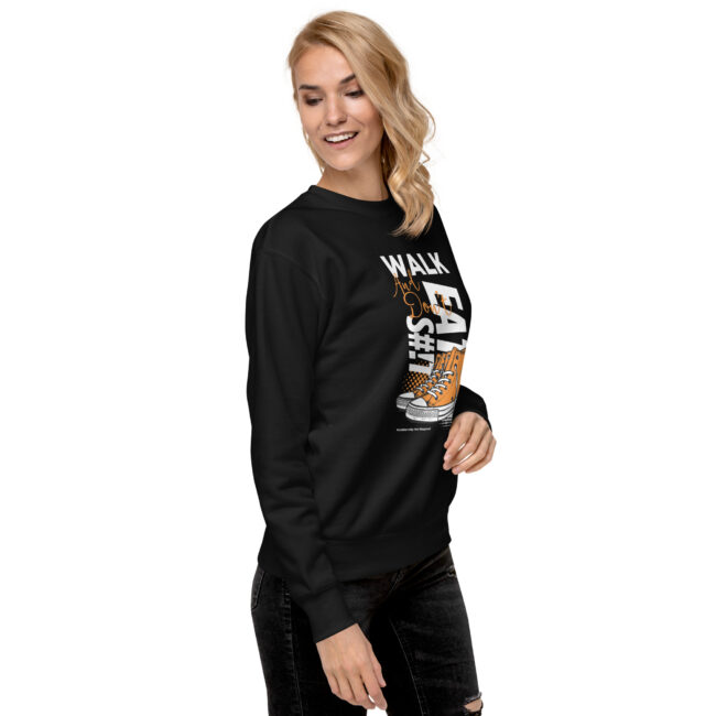 WADE/S Orange Sneaker Unisex Premium Sweatshirt - Image 4