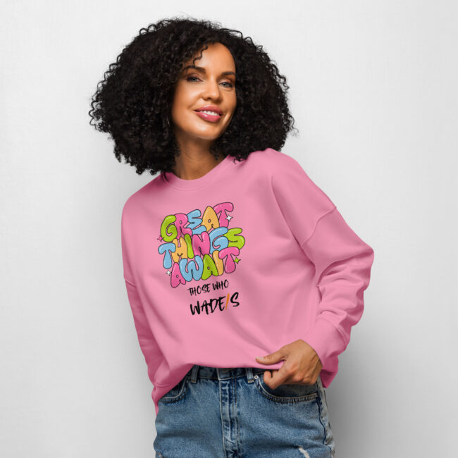 WADE/S Bubble Women’s organic crew neck sweatshirt - Image 4